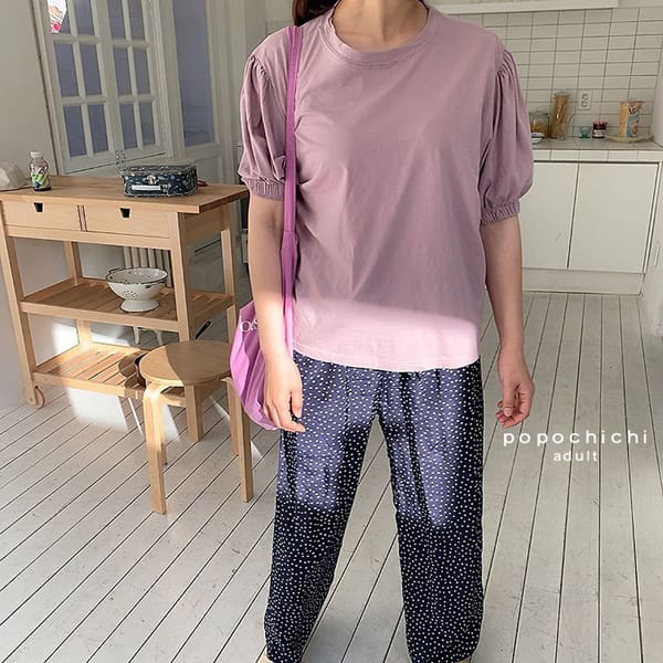 POPOCHICHI - Korean Children Fashion - #Kfashion4kids - Mom Puff Sleeves Tee - 6