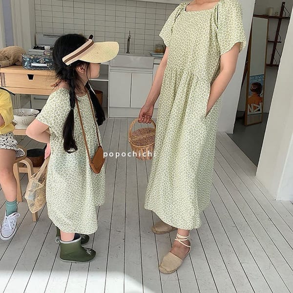 POPOCHICHI - Korean Children Fashion - #Kfashion4kids - Mom Dots Flower One-piece - 6