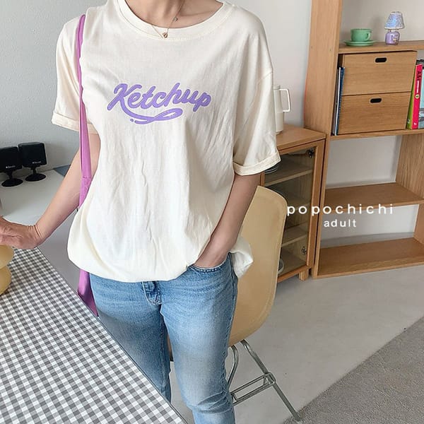 POPOCHICHI - Korean Children Fashion - #Kfashion4kids - Mom Ketchup Tee