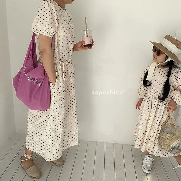 POPOCHICHI - Korean Children Fashion - #Kfashion4kids - I Love Dots One-piece - 10