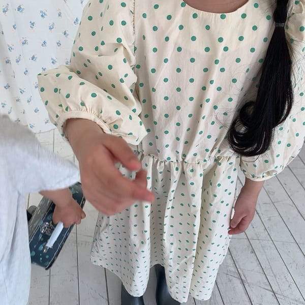 POPOCHICHI - Korean Children Fashion - #Kfashion4kids - I Love Dots One-piece - 4