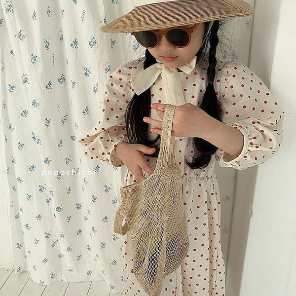 POPOCHICHI - Korean Children Fashion - #Kfashion4kids - I Love Dots One-piece - 7