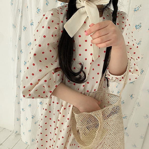 POPOCHICHI - Korean Children Fashion - #Kfashion4kids - I Love Dots One-piece - 8