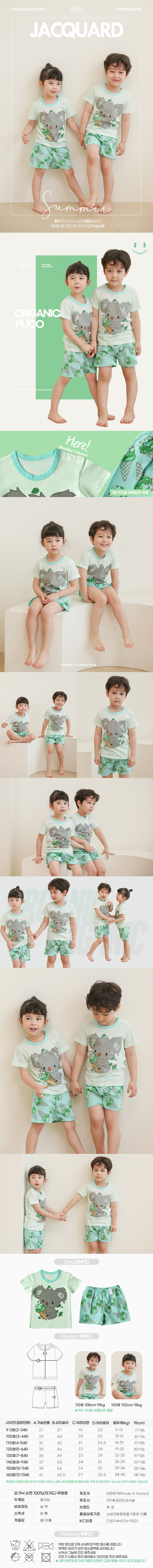 PUCO - Korean Children Fashion - #Kfashion4kids - Mint Chocoala Easywear