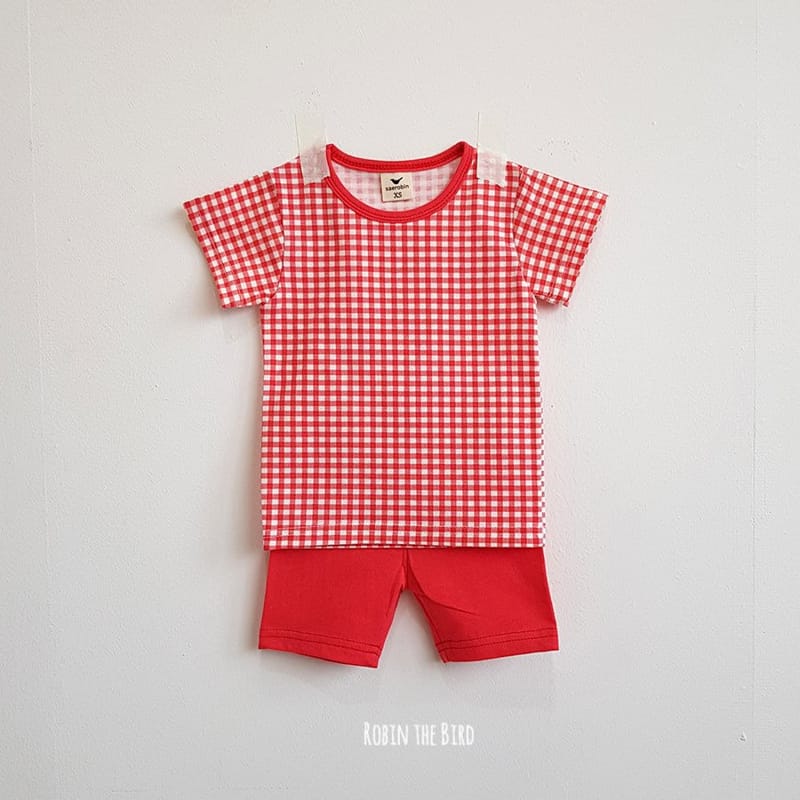 SAEROBIN - Korean Children Fashion - #Kfashion4kids - Check Short Sleeves Easywear