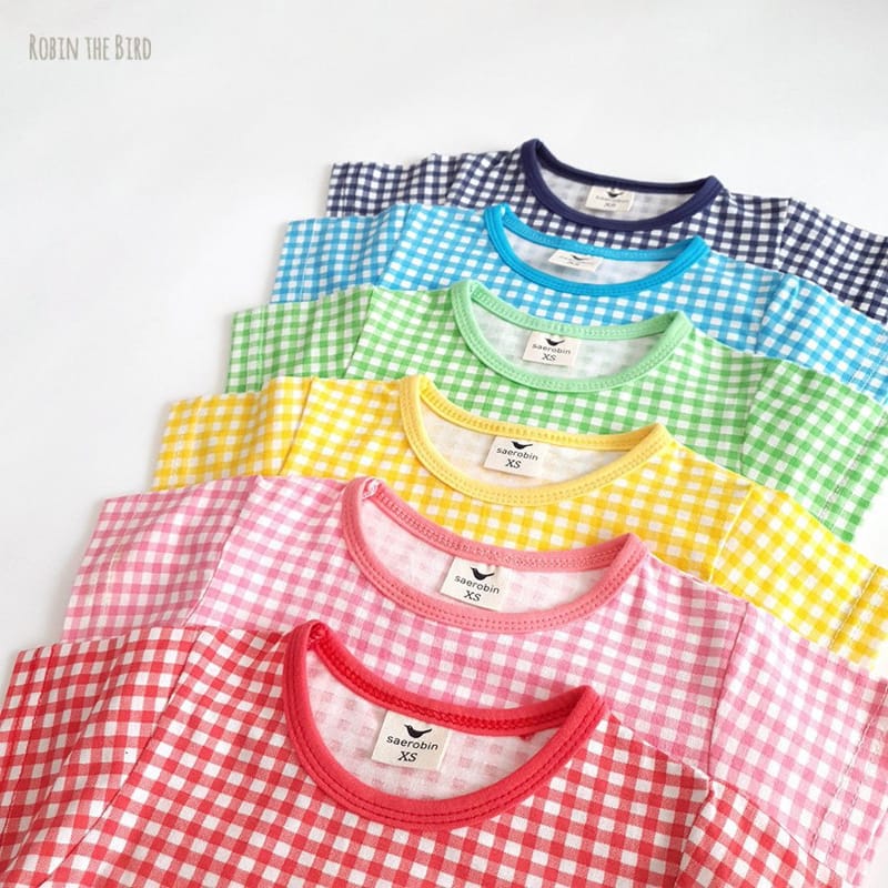 SAEROBIN - Korean Children Fashion - #Kfashion4kids - Check Short Sleeves Easywear - 9