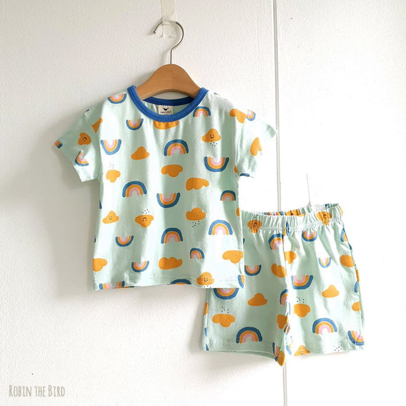 SAEROBIN - Korean Children Fashion - #Kfashion4kids - Rainbow Top Bottom Set - 2