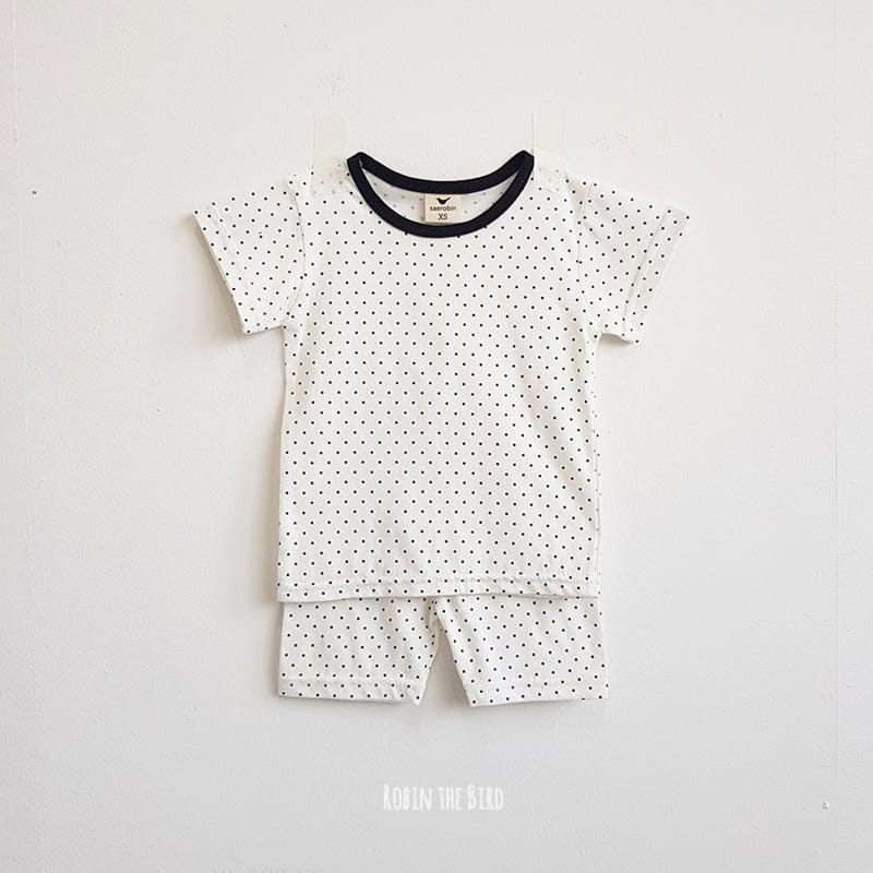 SAEROBIN - Korean Children Fashion - #Kfashion4kids - Dot Short Sleeves Easywear