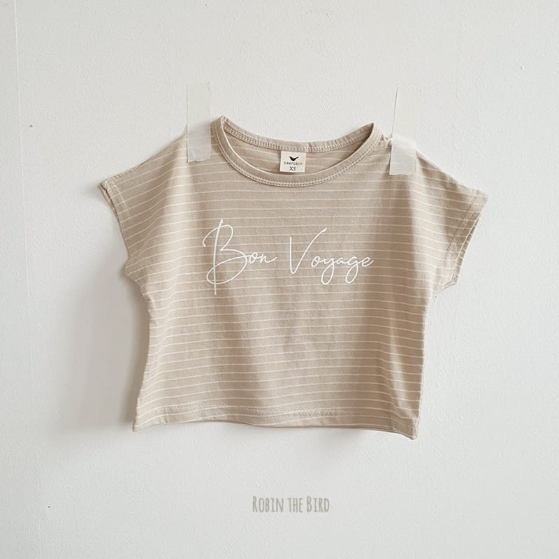 SAEROBIN - Korean Children Fashion - #Kfashion4kids - Stripes Lettering Tee