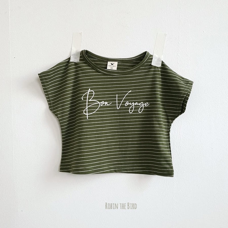 SAEROBIN - Korean Children Fashion - #Kfashion4kids - Stripes Lettering Tee - 3