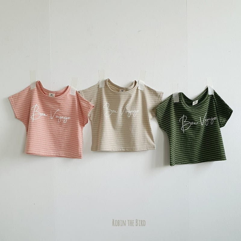 SAEROBIN - Korean Children Fashion - #Kfashion4kids - Stripes Lettering Tee - 8