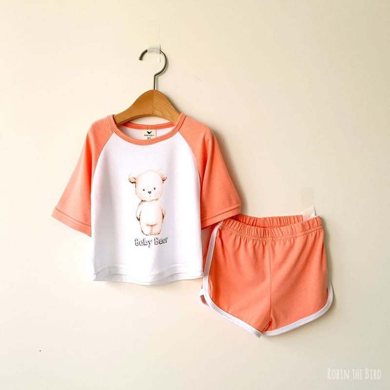 SAEROBIN - Korean Children Fashion - #Kfashion4kids - Teddy Raglan Top Bottom Set