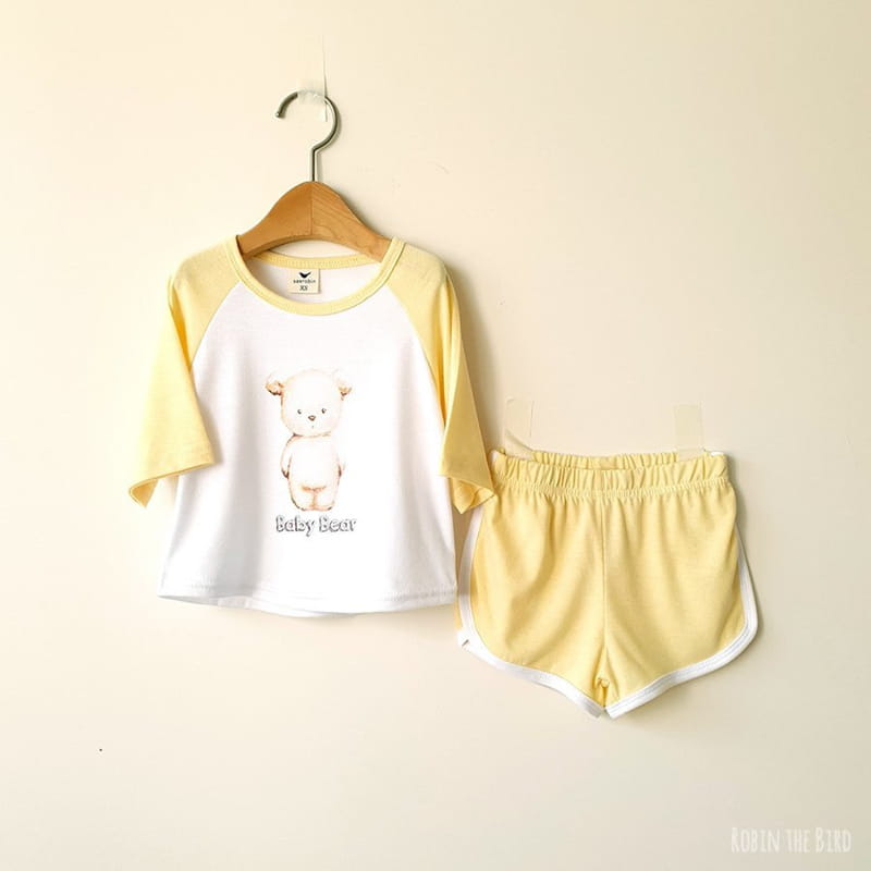 SAEROBIN - Korean Children Fashion - #Kfashion4kids - Teddy Raglan Top Bottom Set - 2