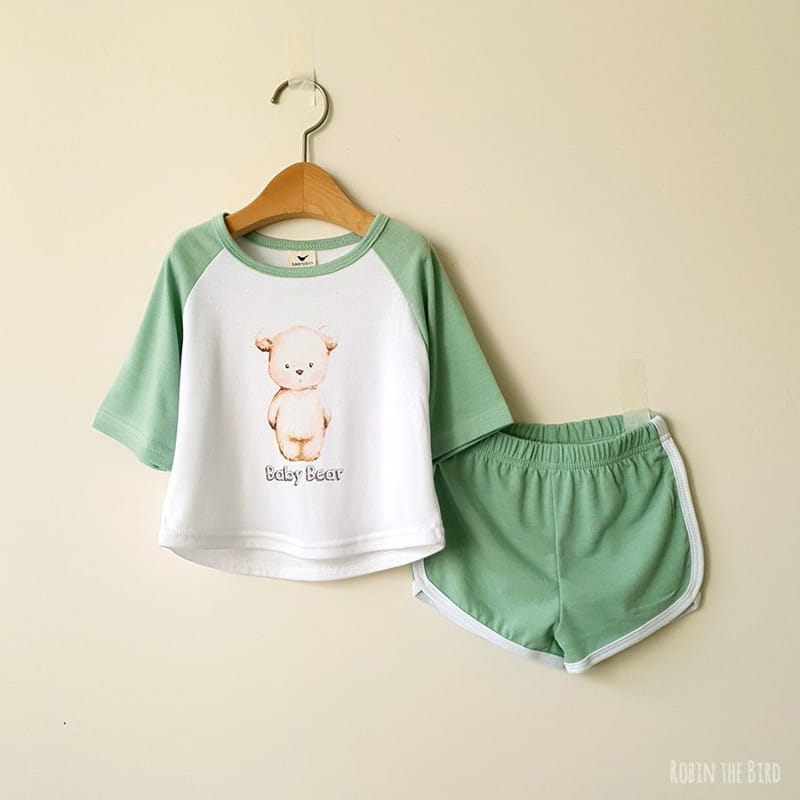 SAEROBIN - Korean Children Fashion - #Kfashion4kids - Teddy Raglan Top Bottom Set - 3
