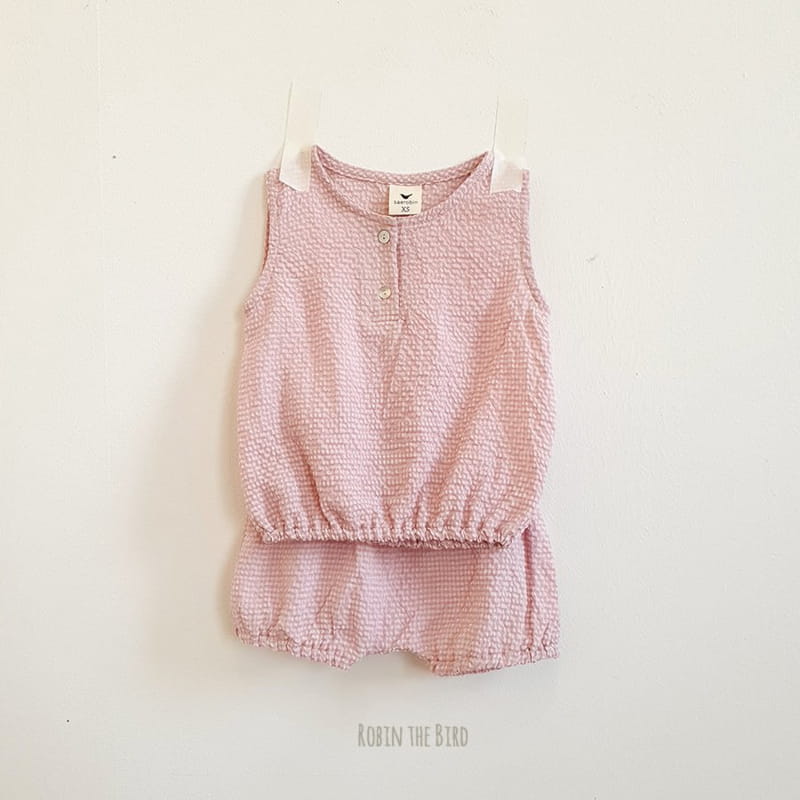 SAEROBIN - Korean Children Fashion - #Kfashion4kids - Check Bloomer Top Bottom Set - 2