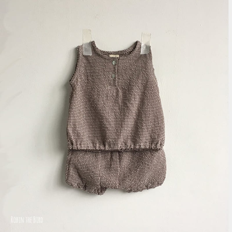 SAEROBIN - Korean Children Fashion - #Kfashion4kids - Check Bloomer Top Bottom Set - 3