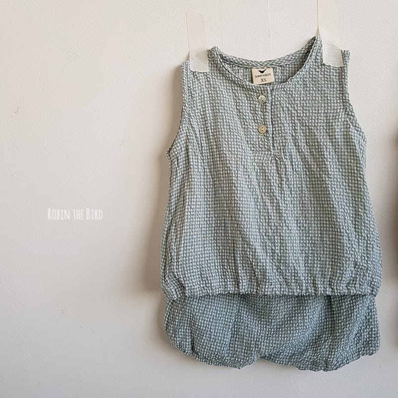 SAEROBIN - Korean Children Fashion - #Kfashion4kids - Check Bloomer Top Bottom Set - 4