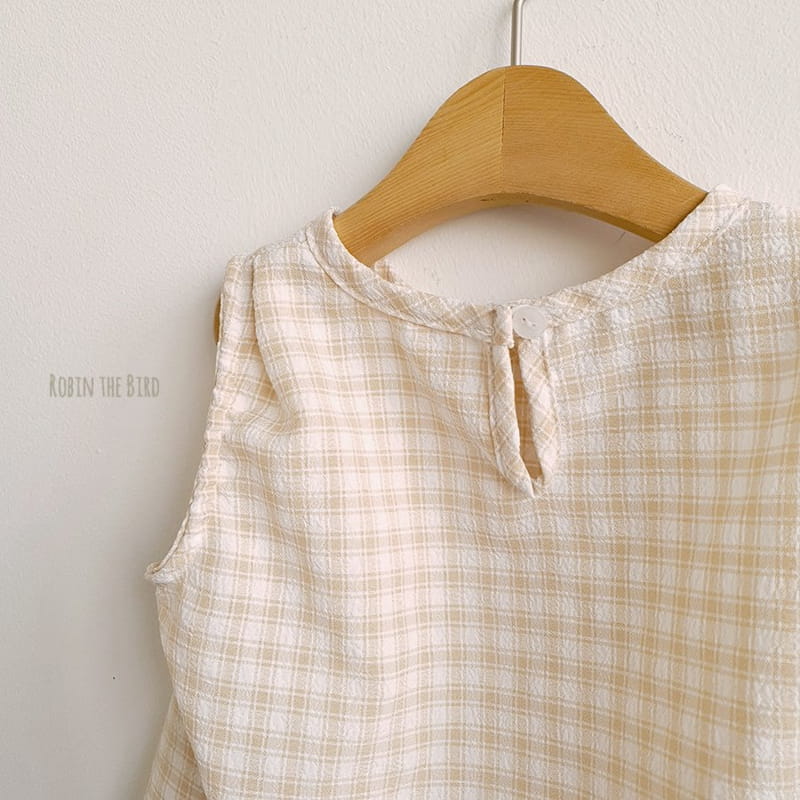 SAEROBIN - Korean Children Fashion - #Kfashion4kids - Volume Check Sleeveless Top Bottom Set - 7