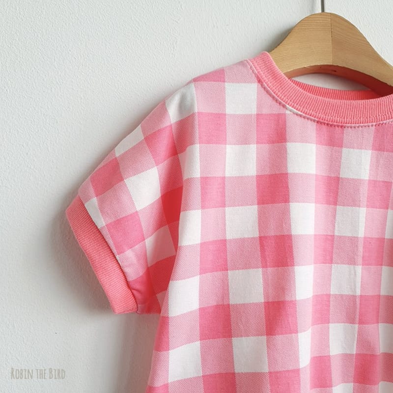 SAEROBIN - Korean Children Fashion - #Kfashion4kids - Bubble Gum Check Top Bottom Set - 7