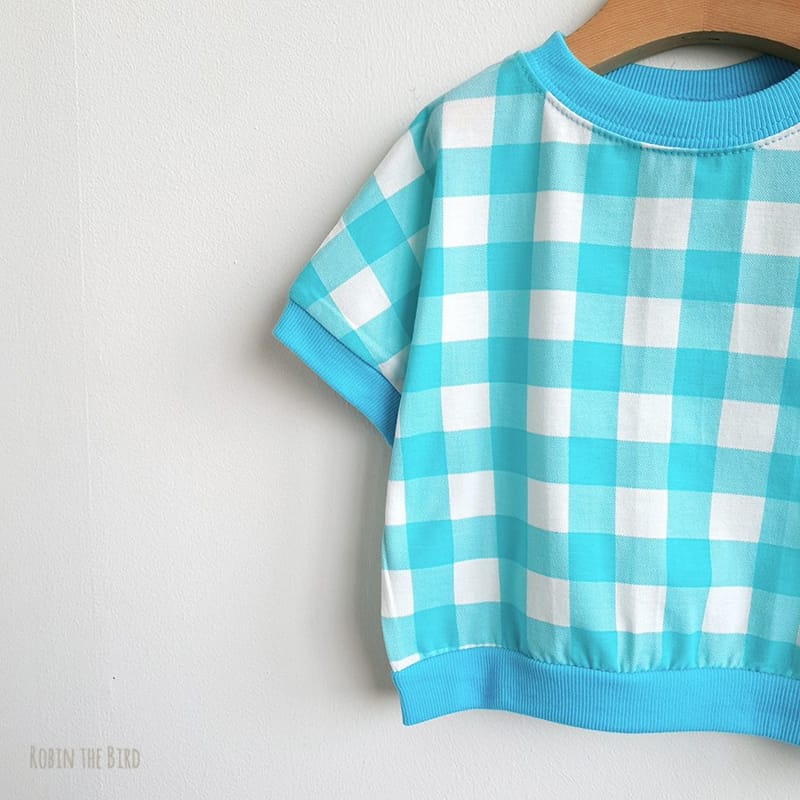 SAEROBIN - Korean Children Fashion - #Kfashion4kids - Bubble Gum Check Top Bottom Set - 8