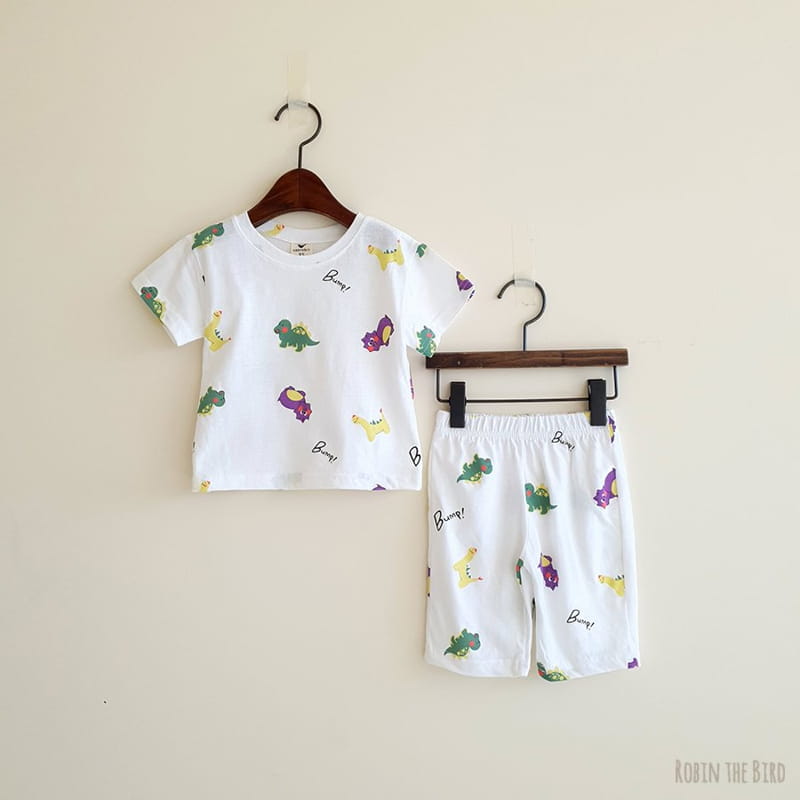 SAEROBIN - Korean Children Fashion - #Kfashion4kids - Dinosaur Top Bottom Set - 4