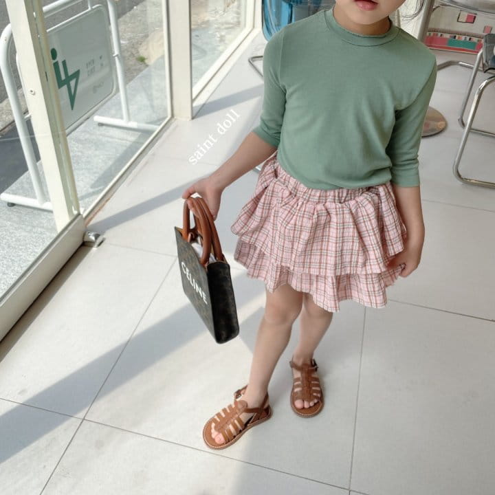 SAINT DOLL - Korean Children Fashion - #Kfashion4kids - Check Cancan Skirt - 2
