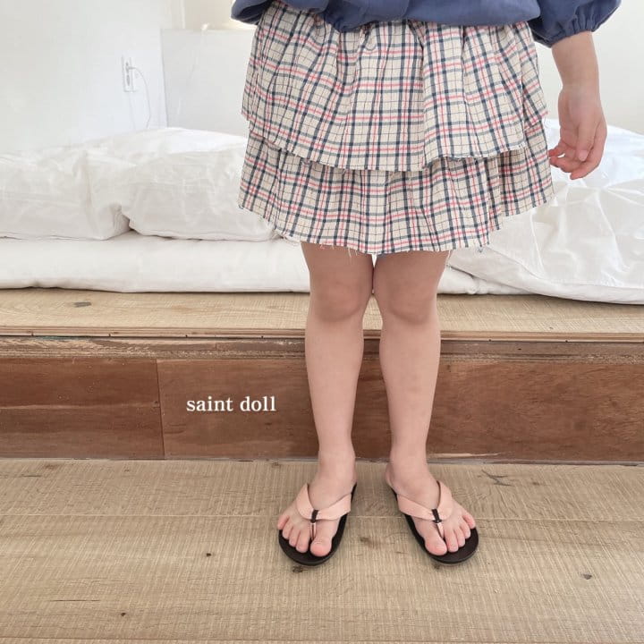 SAINT DOLL - Korean Children Fashion - #Kfashion4kids - Check Cancan Skirt - 4