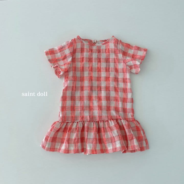 SAINT DOLL - Korean Children Fashion - #Kfashion4kids - Mom Check Neon One-piece - 12