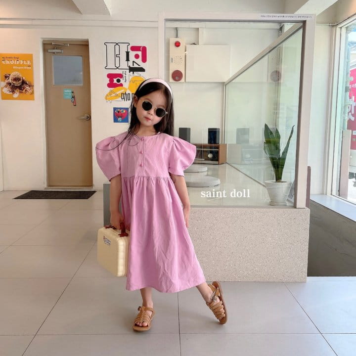 SAINT DOLL - Korean Children Fashion - #Kfashion4kids - Button Linen One-piece - 10