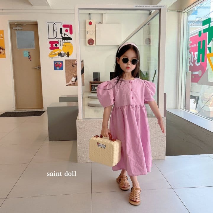 SAINT DOLL - Korean Children Fashion - #Kfashion4kids - Button Linen One-piece - 11