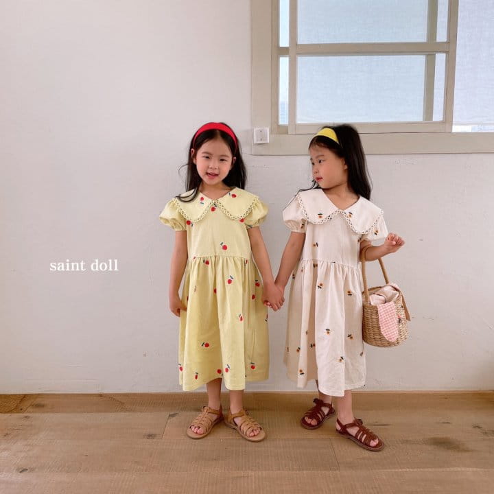 SAINT DOLL - Korean Children Fashion - #Kfashion4kids - Embroidery Collar One-piece