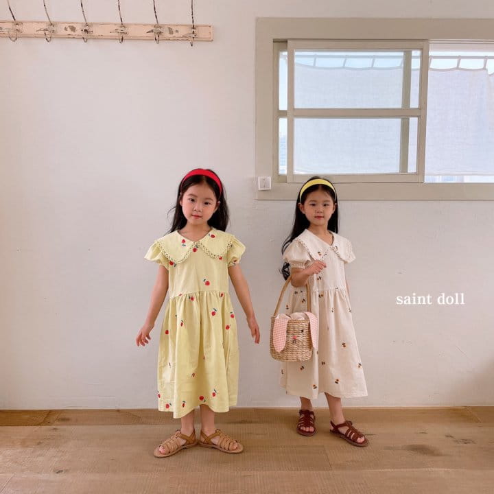 SAINT DOLL - Korean Children Fashion - #Kfashion4kids - Embroidery Collar One-piece - 2