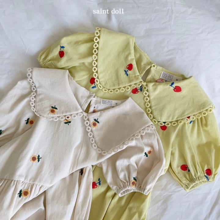 SAINT DOLL - Korean Children Fashion - #Kfashion4kids - Embroidery Collar One-piece - 4