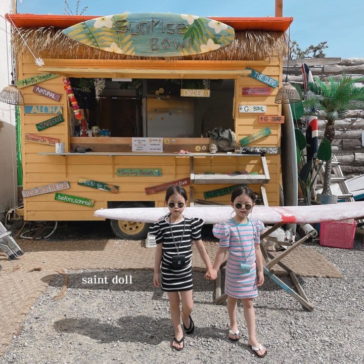 SAINT DOLL - Korean Children Fashion - #Kfashion4kids - Stripes Wendy One-piece
