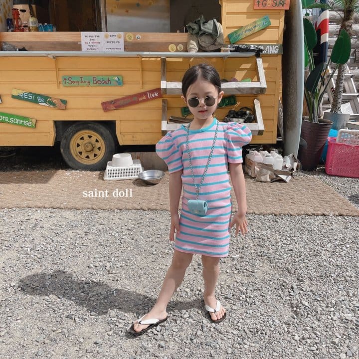 SAINT DOLL - Korean Children Fashion - #Kfashion4kids - Stripes Wendy One-piece - 3