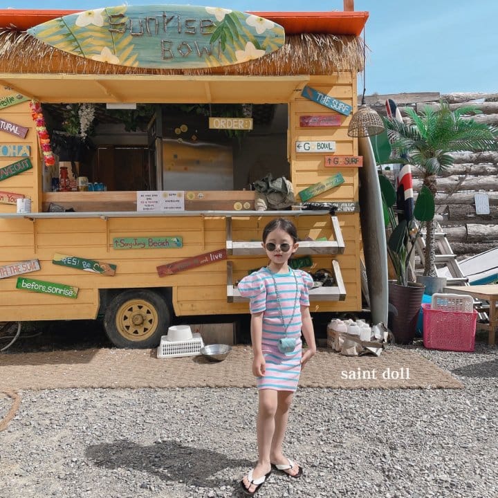 SAINT DOLL - Korean Children Fashion - #Kfashion4kids - Stripes Wendy One-piece - 9
