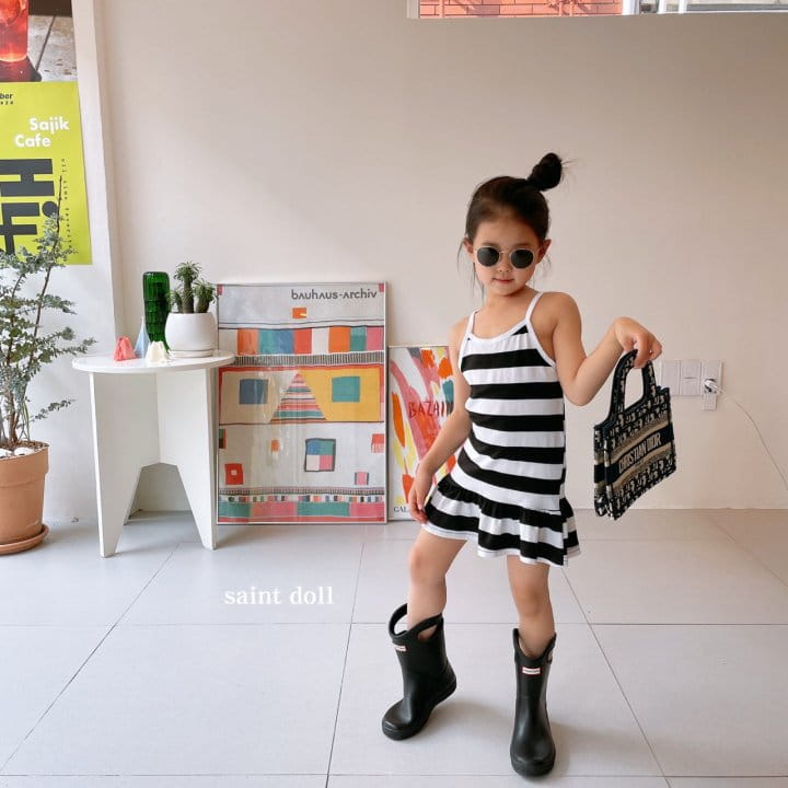 SAINT DOLL - Korean Children Fashion - #Kfashion4kids - Stripes Sleeveless One-piece - 11