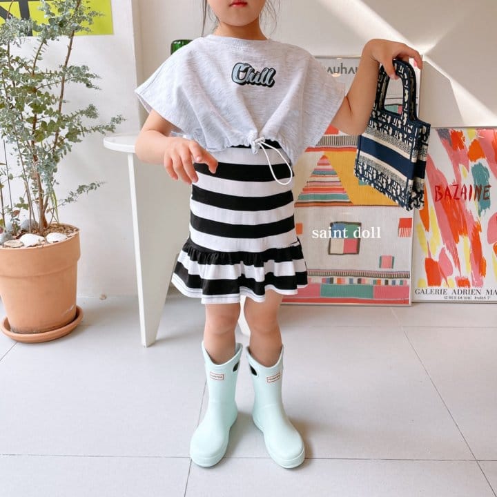SAINT DOLL - Korean Children Fashion - #Kfashion4kids - Stripes Sleeveless One-piece - 6