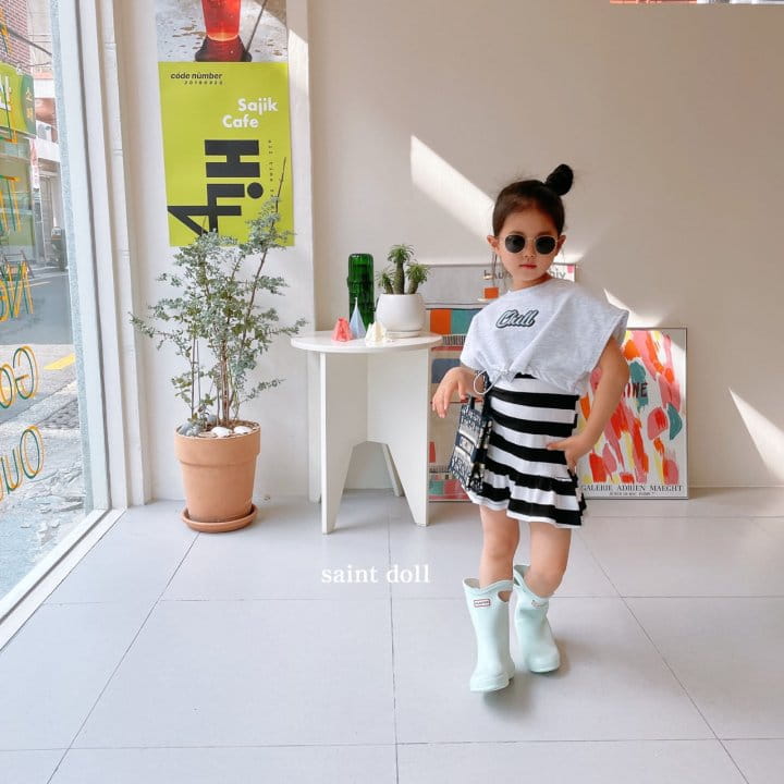SAINT DOLL - Korean Children Fashion - #Kfashion4kids - Stripes Sleeveless One-piece - 7