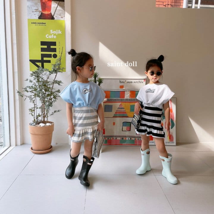 SAINT DOLL - Korean Children Fashion - #Kfashion4kids - Stripes Sleeveless One-piece - 8