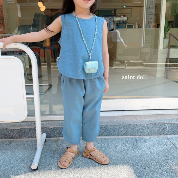 SAINT DOLL - Korean Children Fashion - #Kfashion4kids - Bang Bang Sleeveless Bottom Set - 12