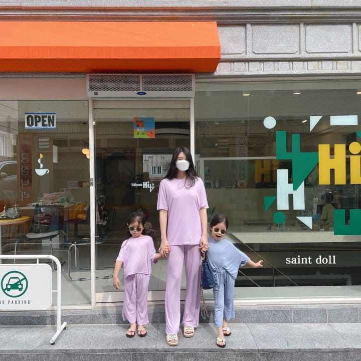 SAINT DOLL - Korean Children Fashion - #Kfashion4kids - Softly Top Bottom Set