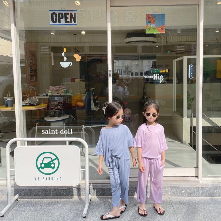 SAINT DOLL - Korean Children Fashion - #Kfashion4kids - Softly Top Bottom Set - 10