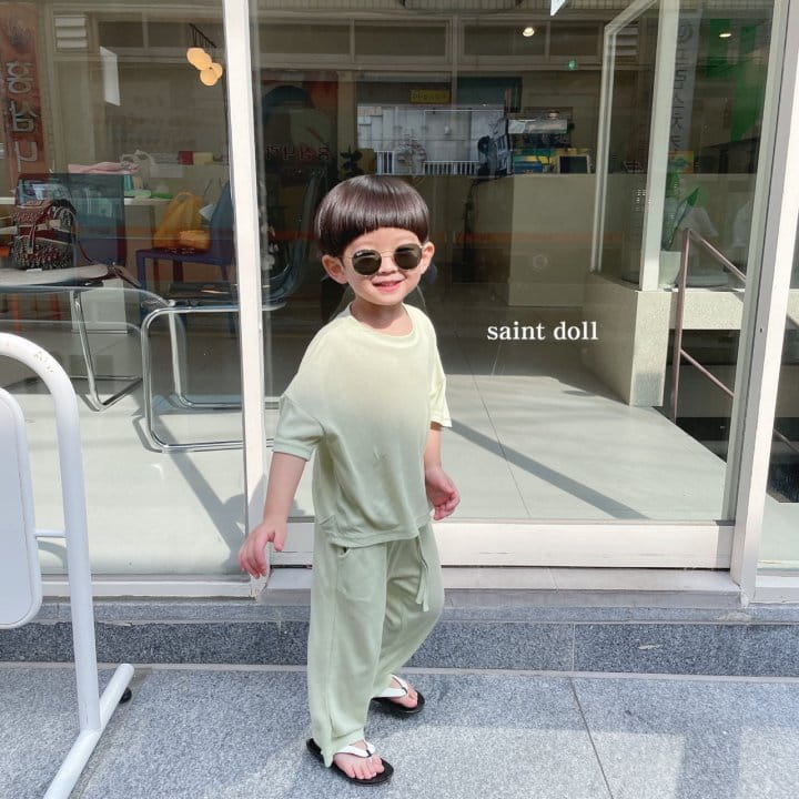SAINT DOLL - Korean Children Fashion - #Kfashion4kids - Softly Top Bottom Set - 2