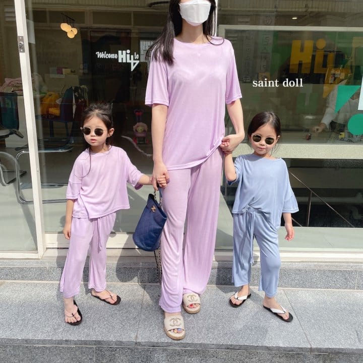 SAINT DOLL - Korean Children Fashion - #Kfashion4kids - Softly Top Bottom Set - 4