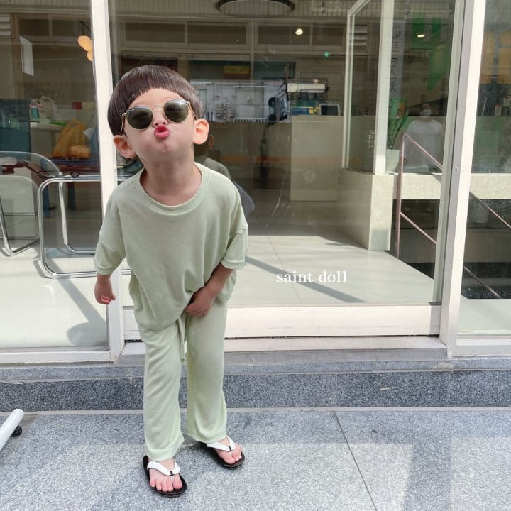 SAINT DOLL - Korean Children Fashion - #Kfashion4kids - Softly Top Bottom Set - 7