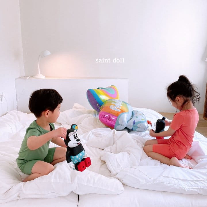 SAINT DOLL - Korean Children Fashion - #Kfashion4kids - Cheese Top Bottom Set - 2