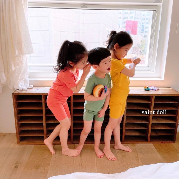 SAINT DOLL - Korean Children Fashion - #Kfashion4kids - Cheese Top Bottom Set - 8