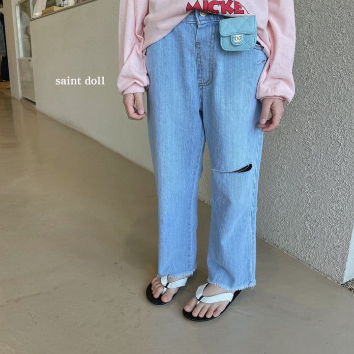 SAINT DOLL - Korean Children Fashion - #Kfashion4kids - Cutting Straight Denim Pants