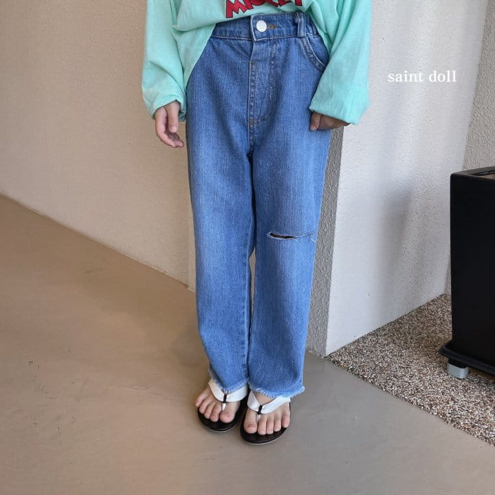 SAINT DOLL - Korean Children Fashion - #Kfashion4kids - Cutting Straight Denim Pants - 3